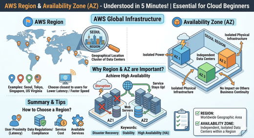 AWS 리전과 가용 영역(Region & AZ) 5분만에 이해하기