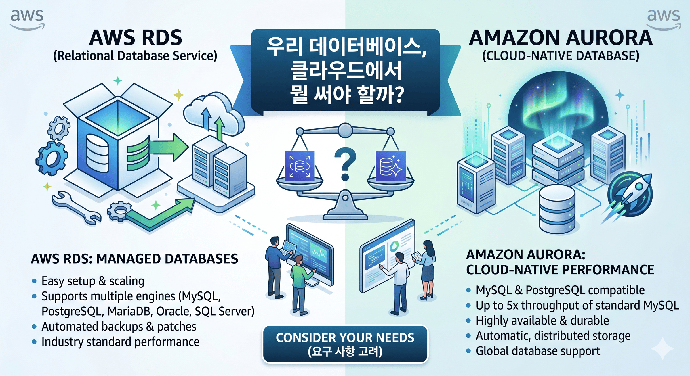 AWS RDS vs Aurora — "우리 데이터베이스, 클라우드에서 뭘 써야 할까?"